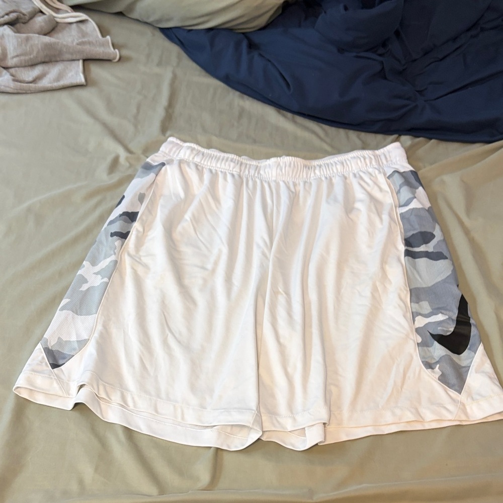 Nike White camo Athletic Shorts